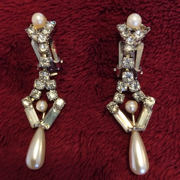 Elegant Rhinestone clip-on earrings !💋 - Picture 4 of 4